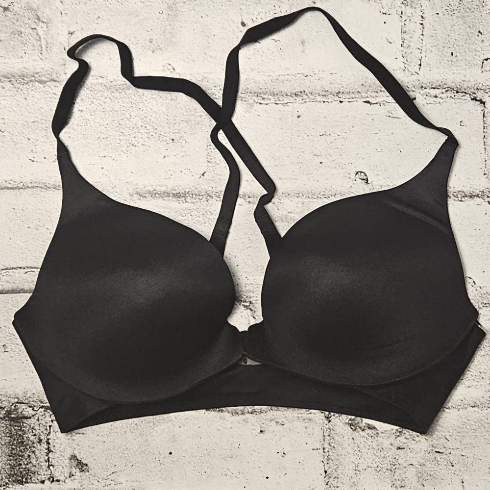 Victoria’s Secret Black Plunge Bra 36C Push Up Adjustable Straps